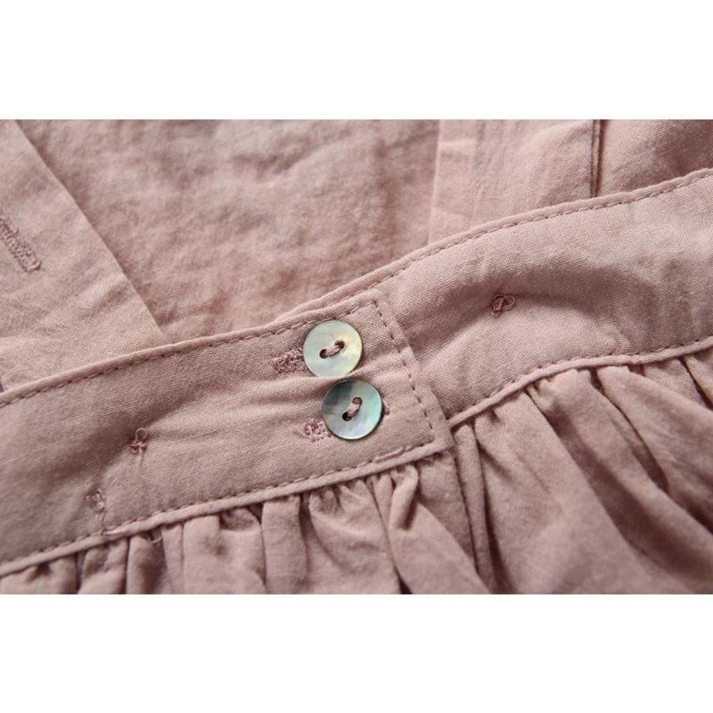 Blush Embroidered Floral Apron dress - Picture 7 of 7